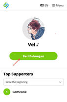 1. Open the sociabuzz link and click the button showed by the red arrow